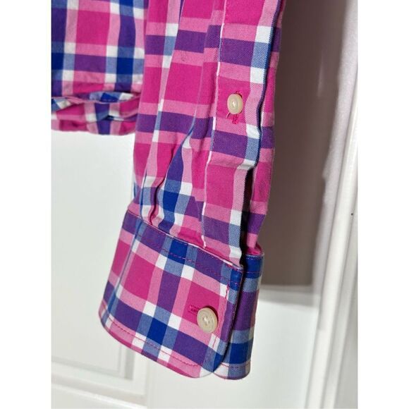 Abercrombie and Fitch pink and blue check button down shirt in Size L - Picture 2 of 7